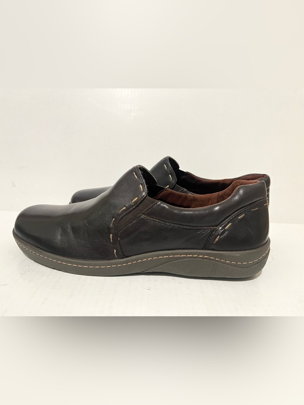 Naturalizer Women’s Slip-On Leather Shoes in Dark Brown